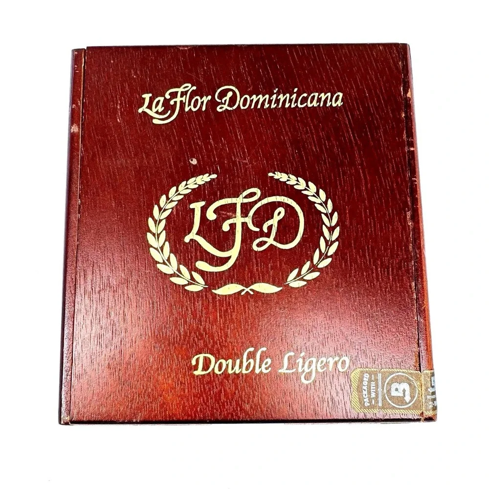 La Flor Dominicana Double Ligero DL-600‎ Empty Wood Cigar Box Hinged Storage